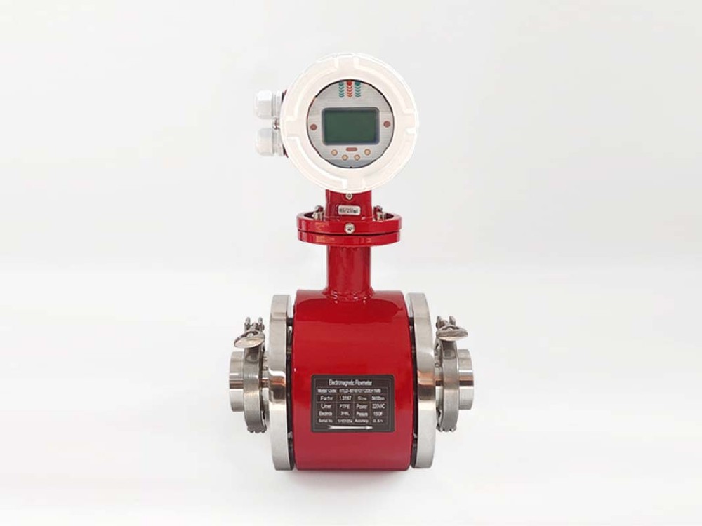 Sanitary clamp electromagnetic current recalimeter