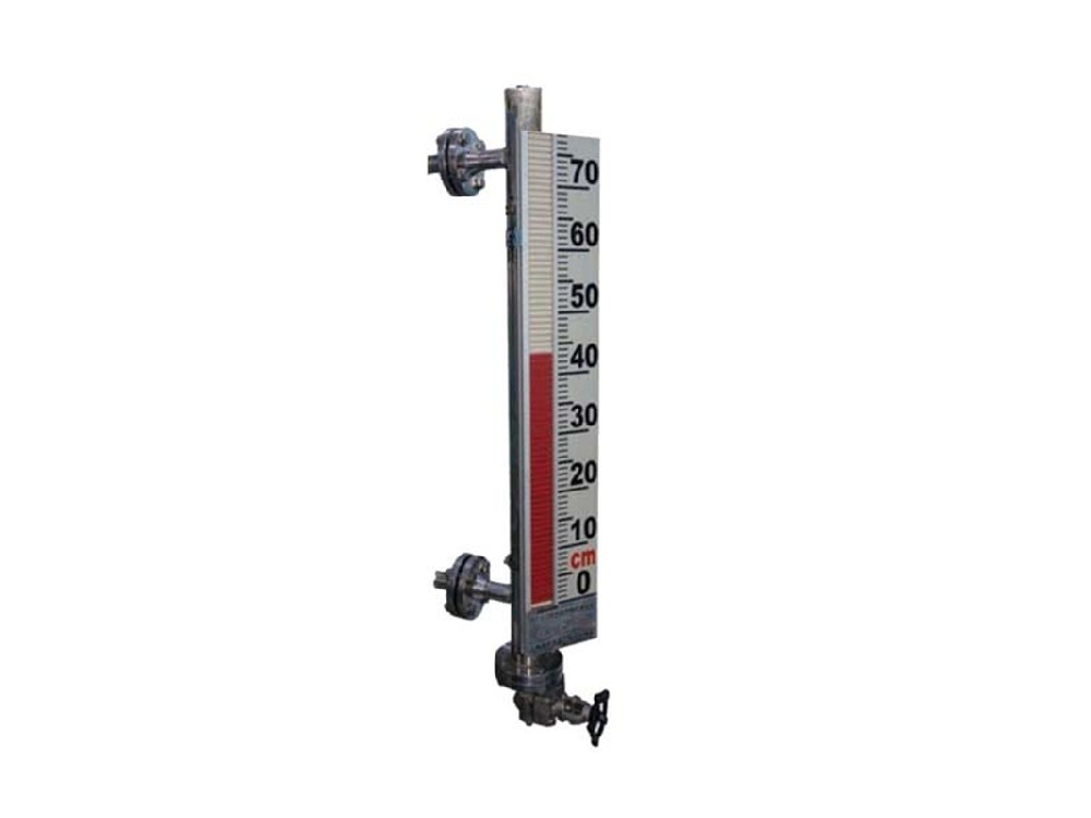 Magnetic flip level meter